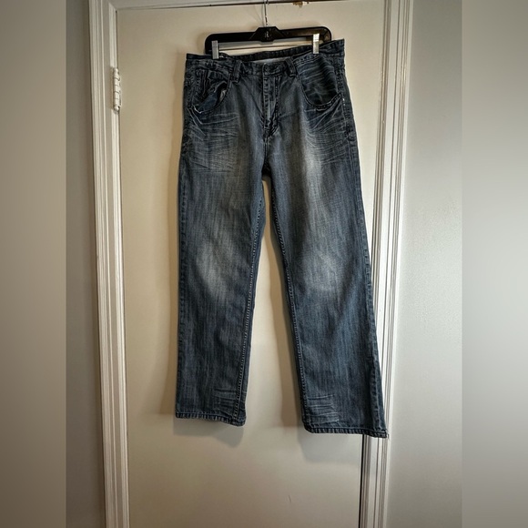Vintage Ecko Unlimited Mens Jeans 1972 36 Baggy Relaxed Wide Leg Rhino # 93536.